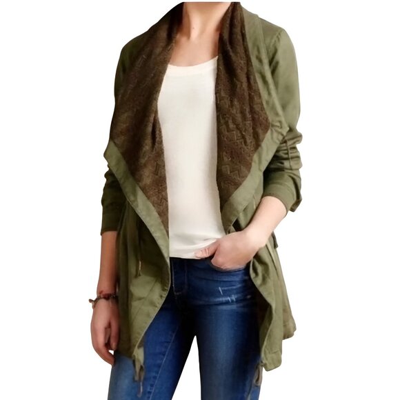 Anthropologie Jackets & Blazers - Anthropologie Hei Hei Women's Etta Layered Drawstring Anor Jacket Green Size XS